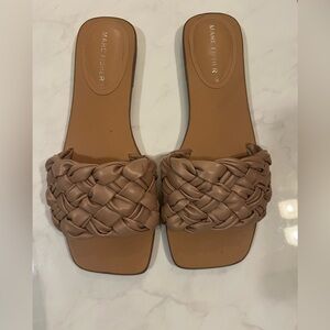 Marc Fisher Tan Slides